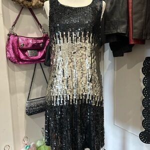 Sequin Black and Silver Dress